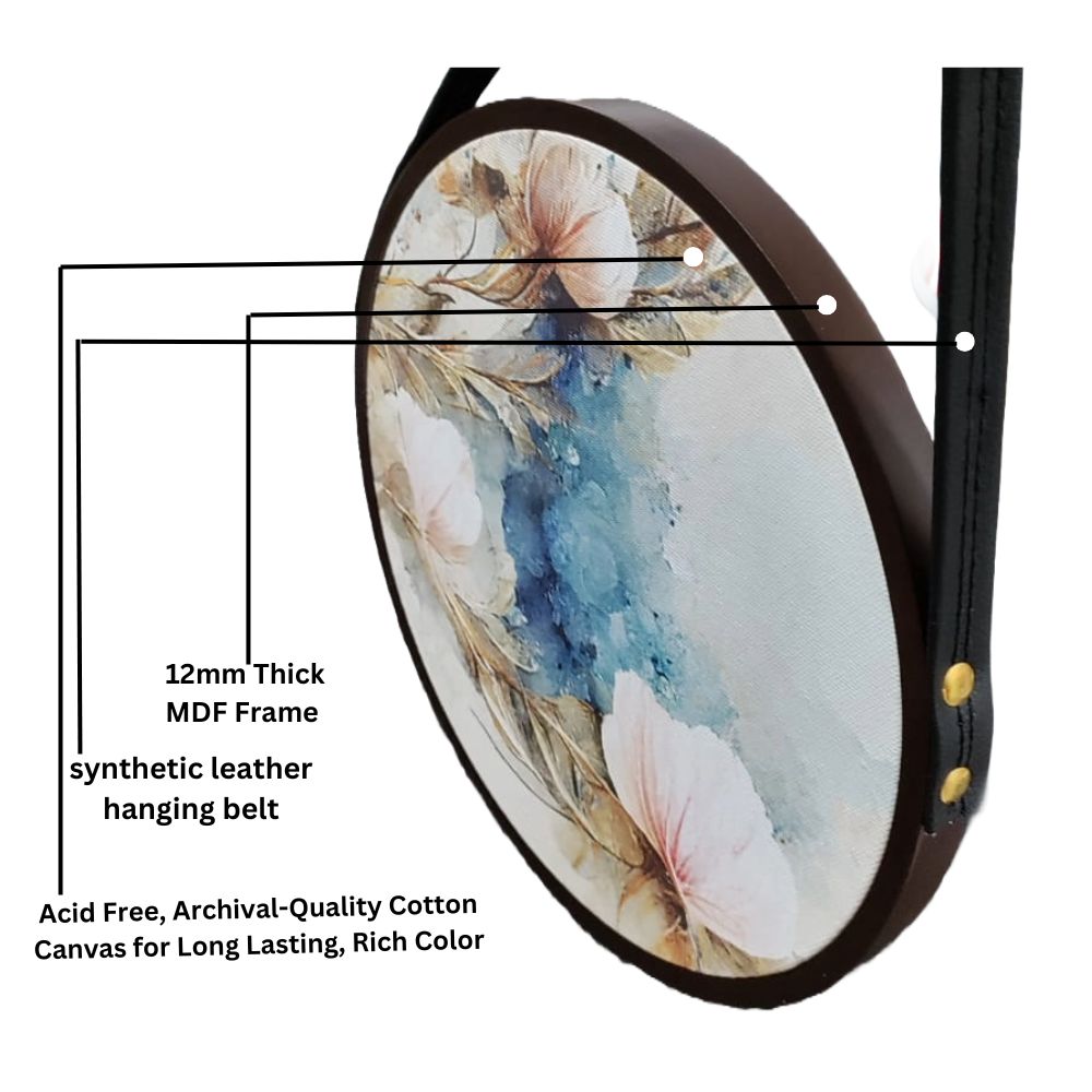 Textured Round Framed Abstract Canvas Wall Paintings - Set of 3 Main image