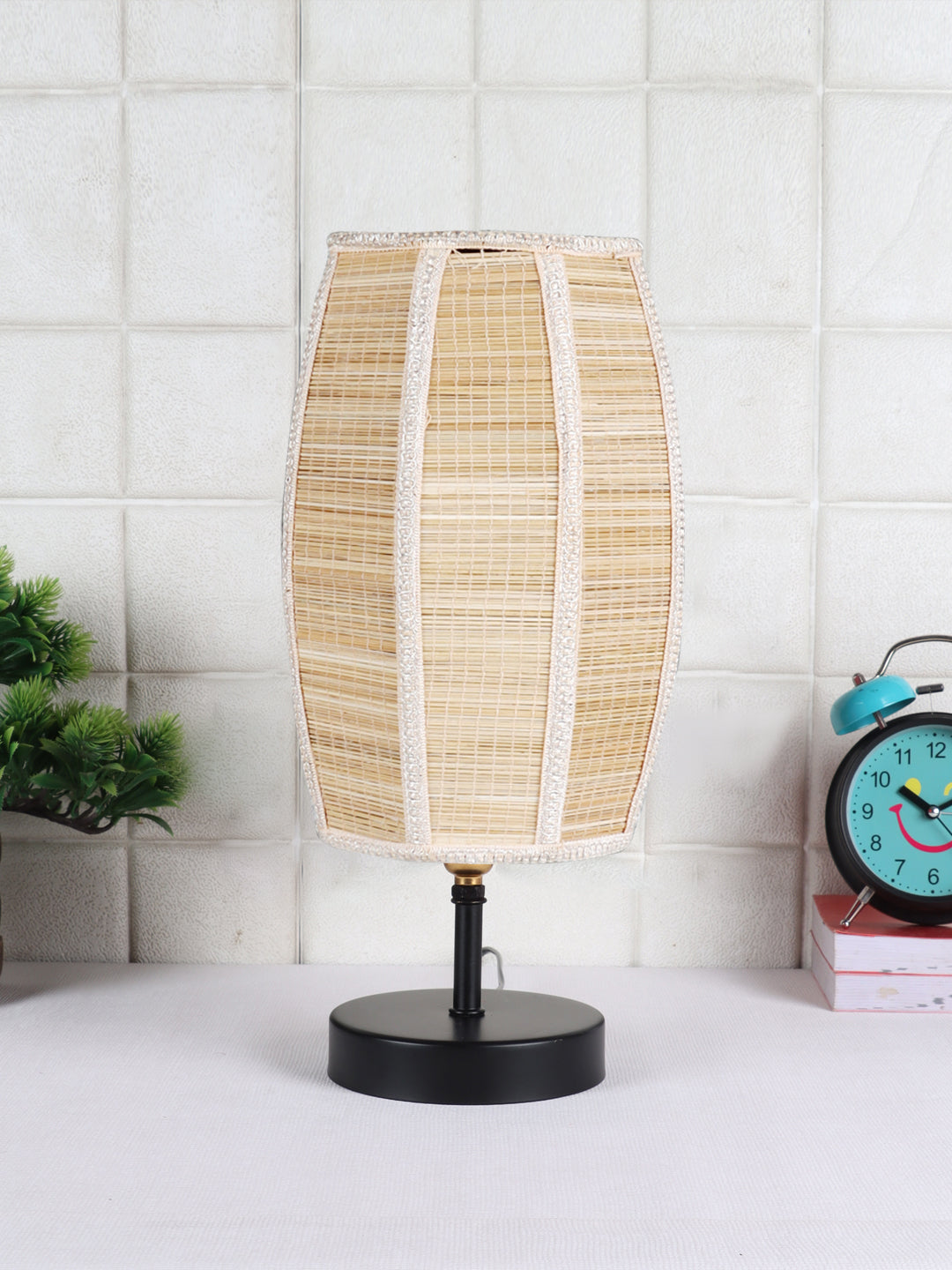 Wood Table lamp with Bamboo Shade (ACAP02)