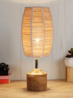 Wood Table lamp with Bamboo Shade (AEAP02)
