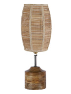 Wood Table lamp with Bamboo Shade (AEAP02)