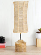 Wood Table lamp with Bamboo Shade (AEAP03)
