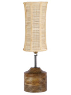 Wood Table lamp with Bamboo Shade (AEAP03)