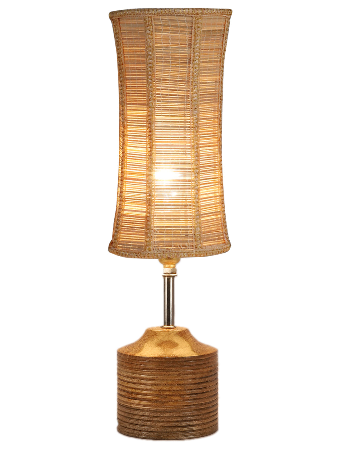 Wood Table lamp with Bamboo Shade (AEAP03)