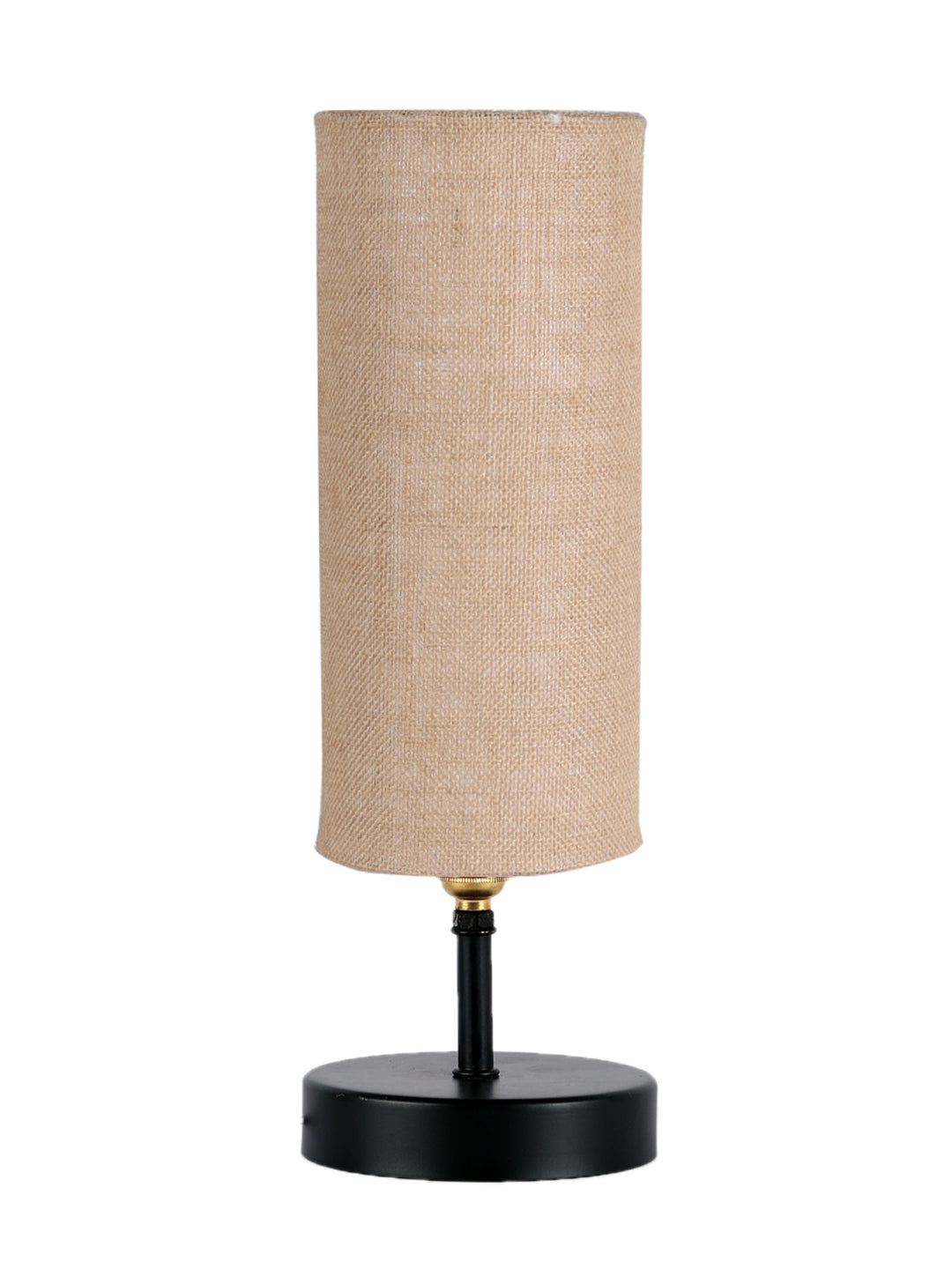 Wood Table lamp with Beige Jute Shade (ACAP11)