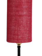 Wood Table lamp with Maroon Jute Shade (ACAP14)