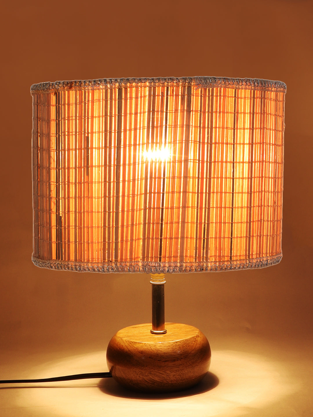Bamboo Shade with Wood Lamp Base (AB)