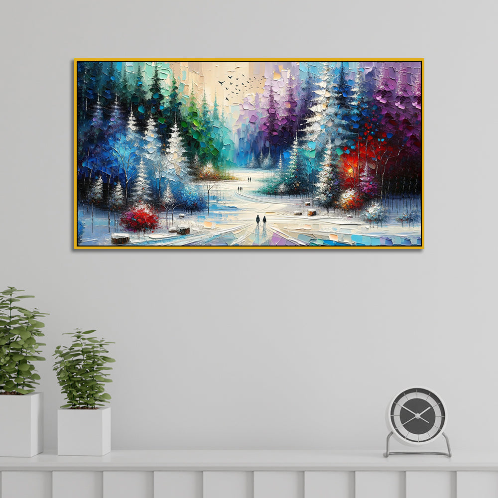 A Chromatic Winter Journey or The Colors of Our Love Canvas print wall painting Main image