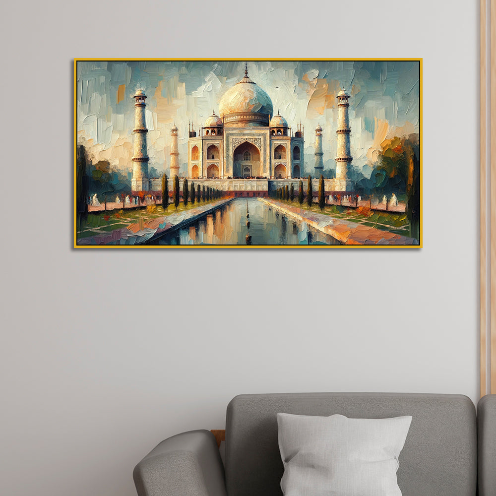Agra's Taj Mahal Reflections The Jewel of India Canvas Print wall paintings  Secondary image