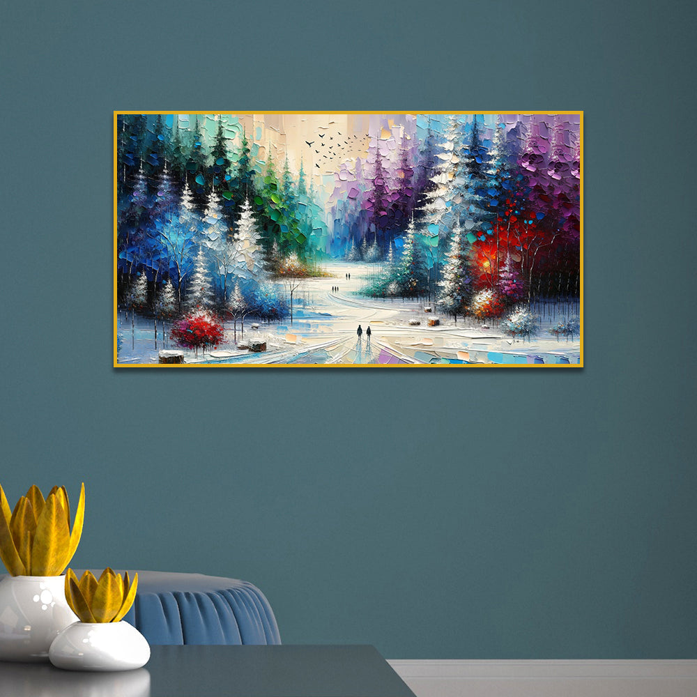A Chromatic Winter Journey or The Colors of Our Love Canvas print wall painting