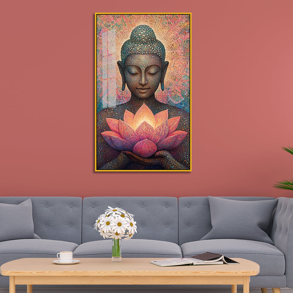 Beautiful Buddha Acrylic Wall Paintings For Home, Office and Hotel Main image