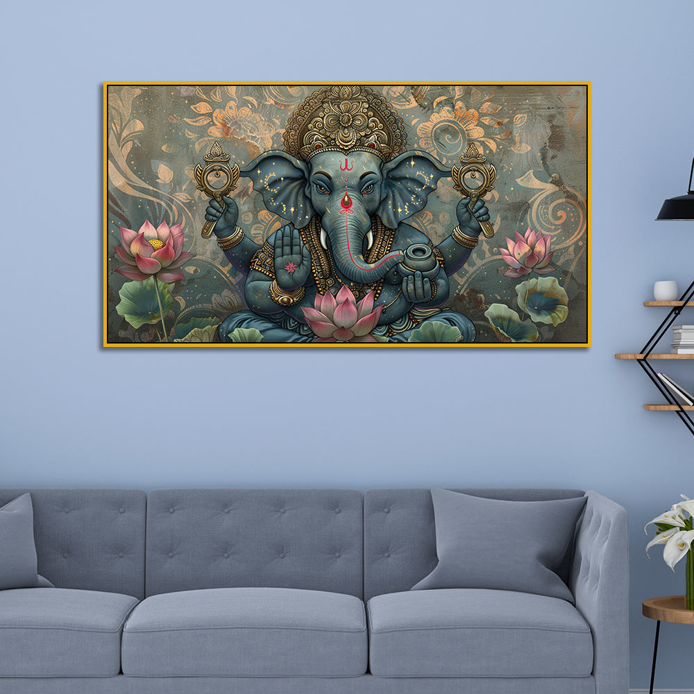Antique Ganesha Wall Piece – Perfect for Devotional Corners