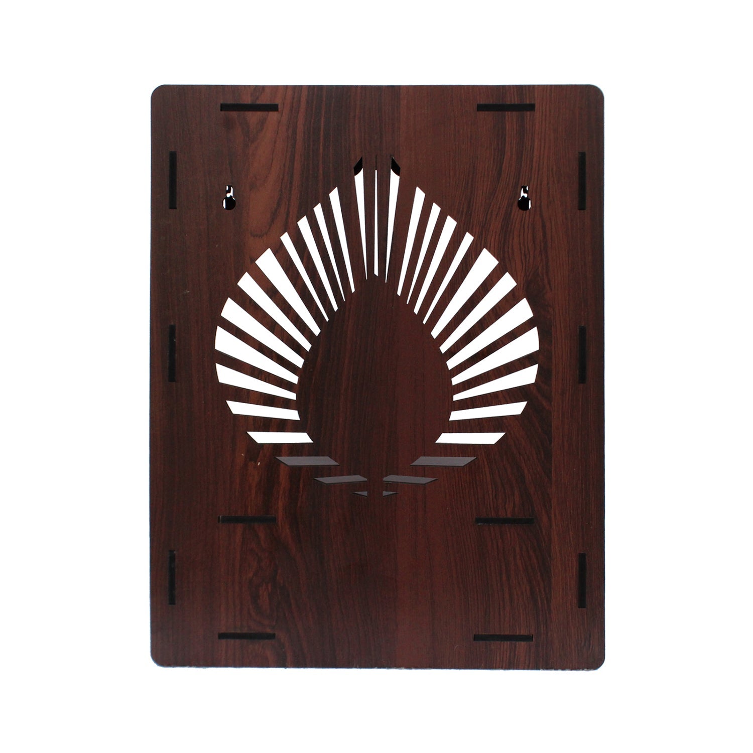 Aesthetic Wooden Temple for Home with Spacious Shelf & Inbuilt Focus Lights