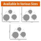 Beautiful Floral Round Framed Canvas Wall Paintings & Art - Set of 3