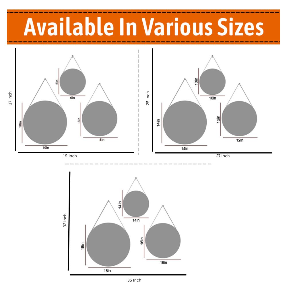 Set of 3 Exquisite Pichwai Round Wall Hanging Canvas Painting Secondary image