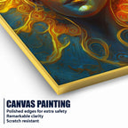 Vibrant Face Grn-Z Cotton Canvas Wall Painting