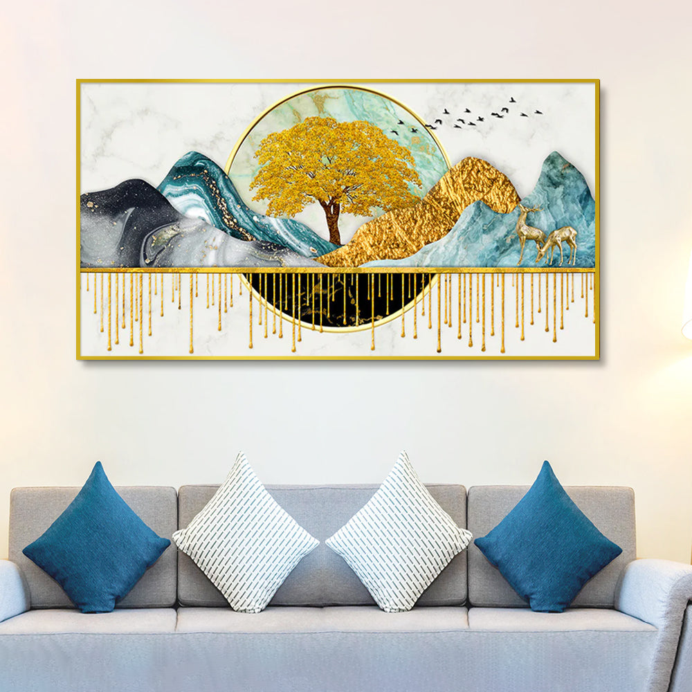 Two Sides Of Mother Earth Canvas Wall Painting Main image