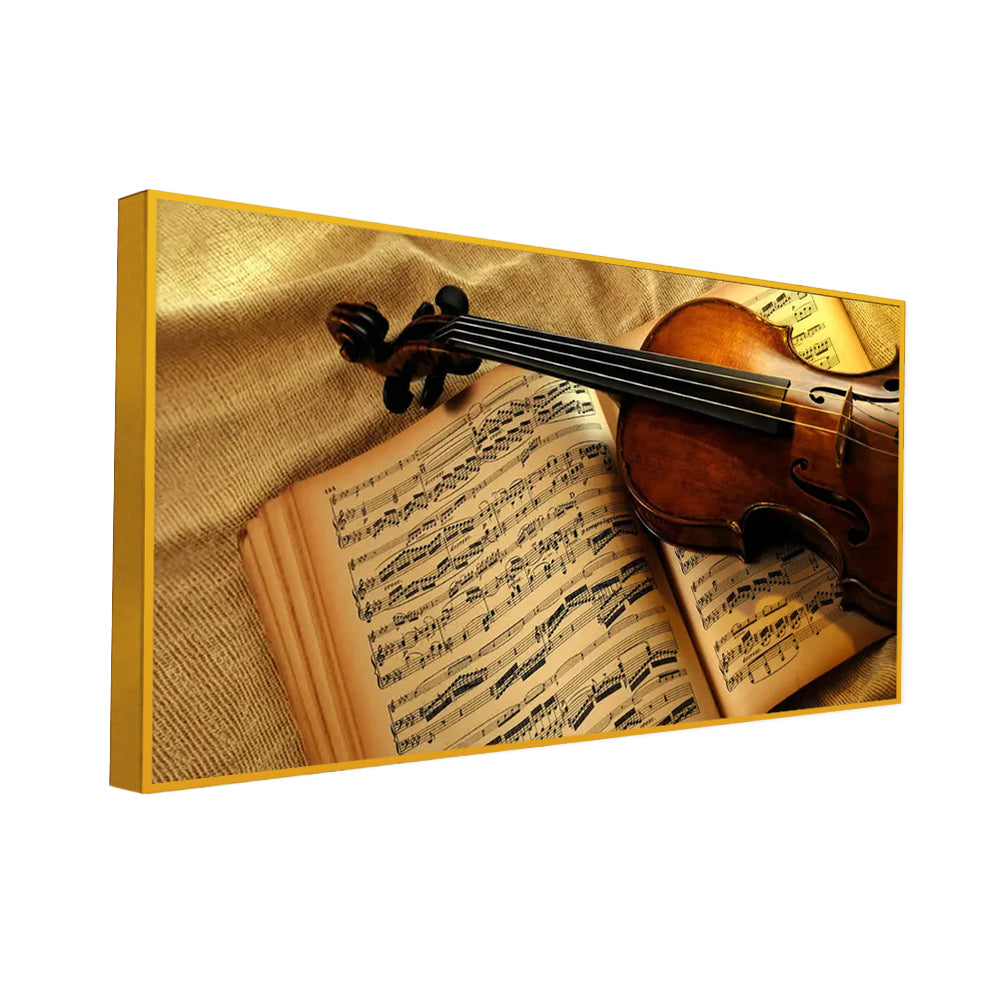 Villon with Music Notes Canvas  Big Panoramic Wall Painting Secondary image