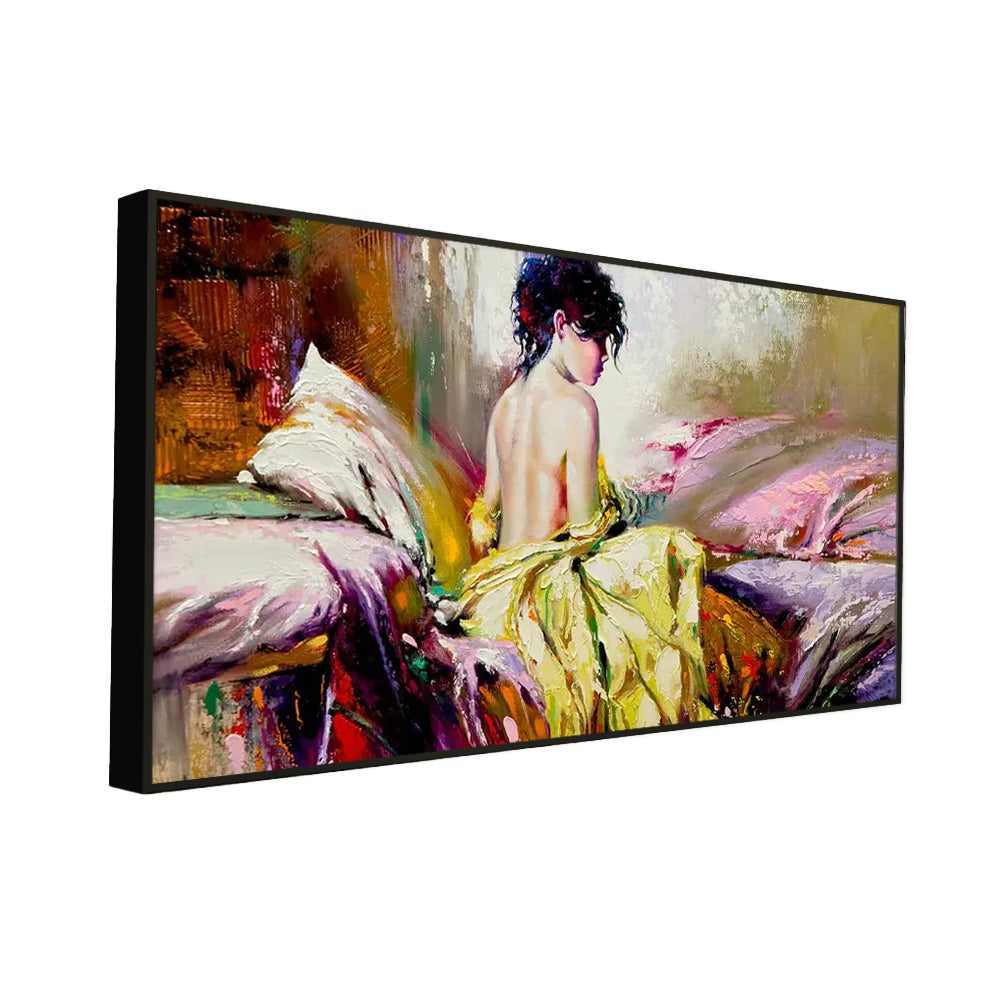 Beautiful Lady Charming Retro Canvas Art with  Wall Painting Secondary image