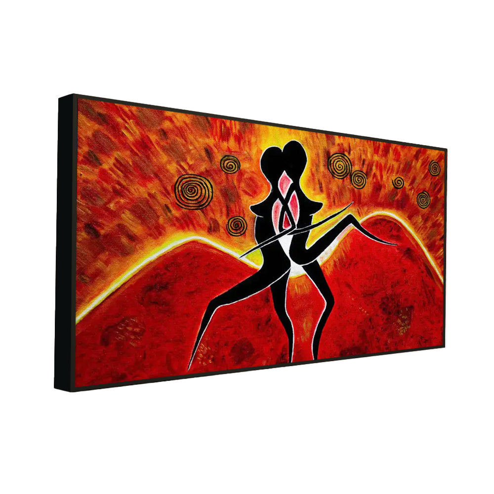 Beautiful Large Dancing Girls Modern Art Canvas Printed Painting Secondary image