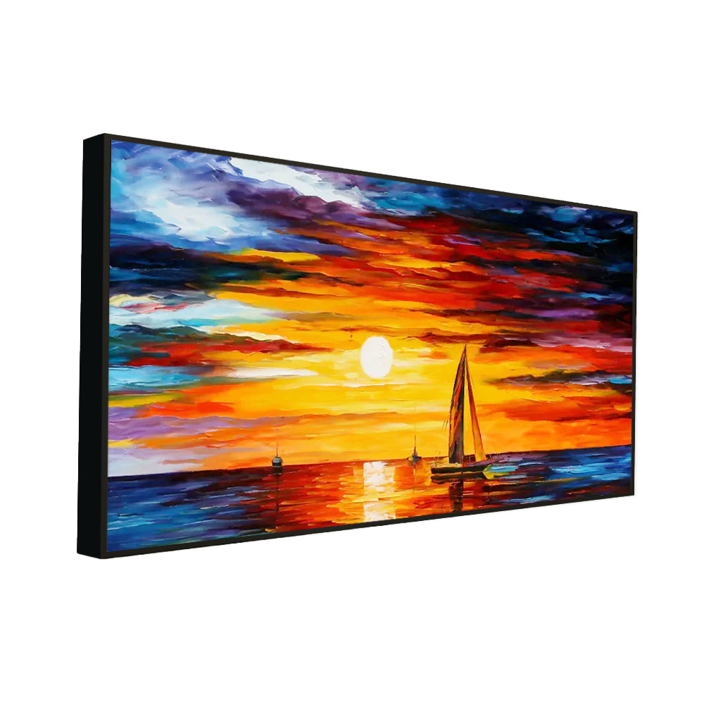 Sunset Natural Scenery Big Panoramic Canvas Wall Painting Secondary image