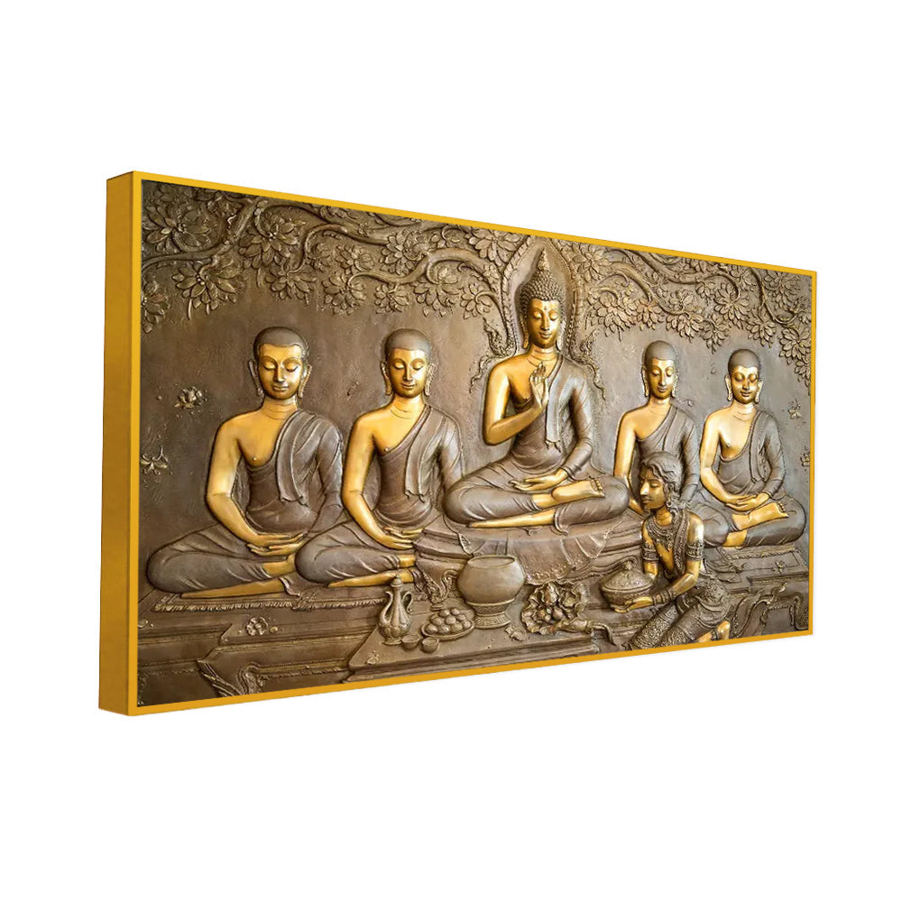 Teachings of Buddha Panoramic Wall Painting Secondary image