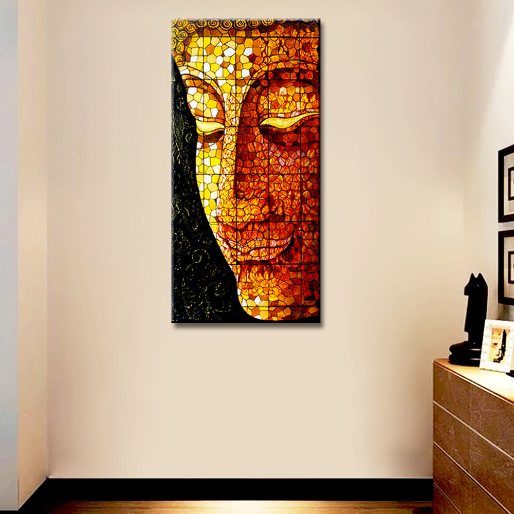 Beautiful Buddha Mosaic Vertical Wall Painting Secondary image