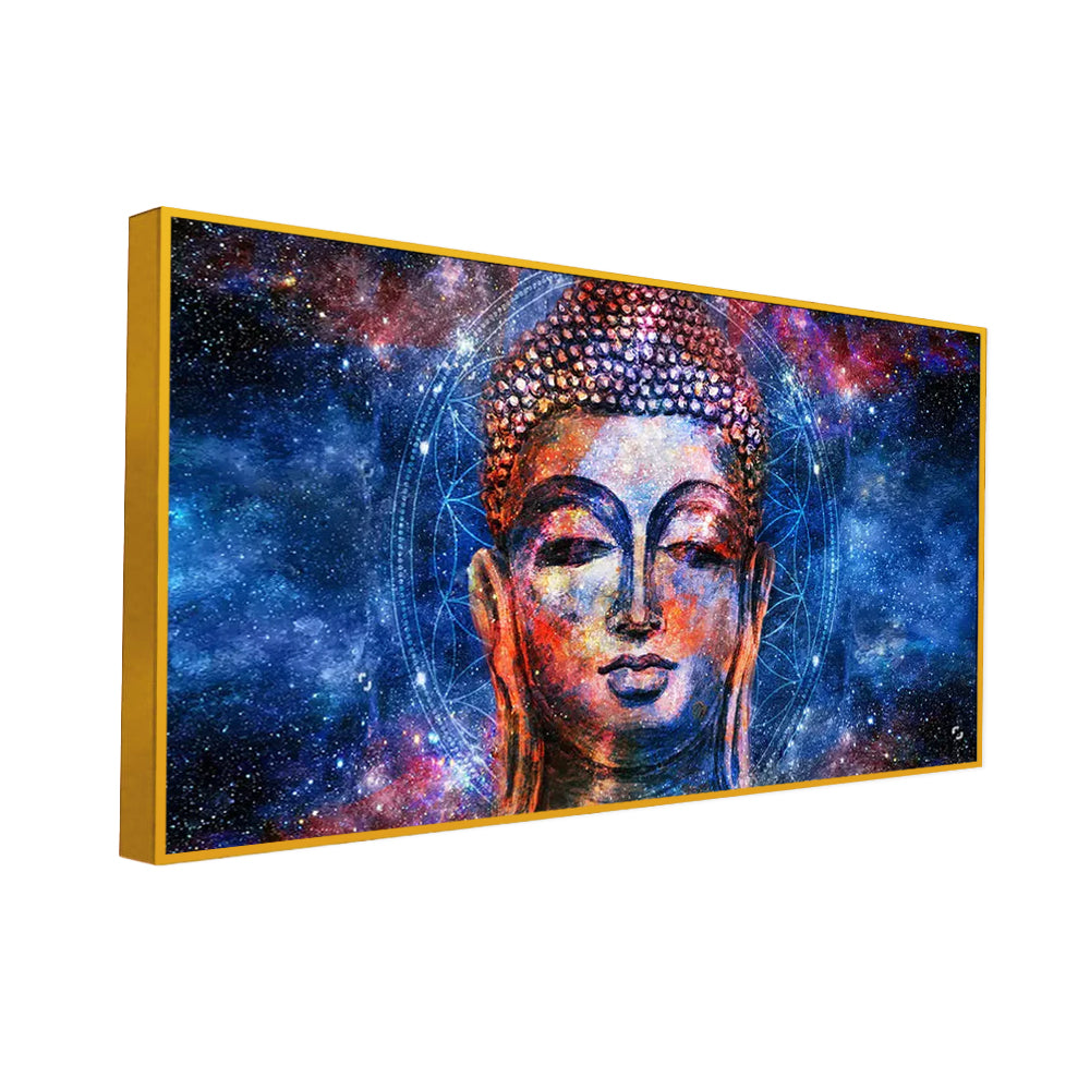 Smiling Calm Buddha Canvas Wall Painting Secondary image