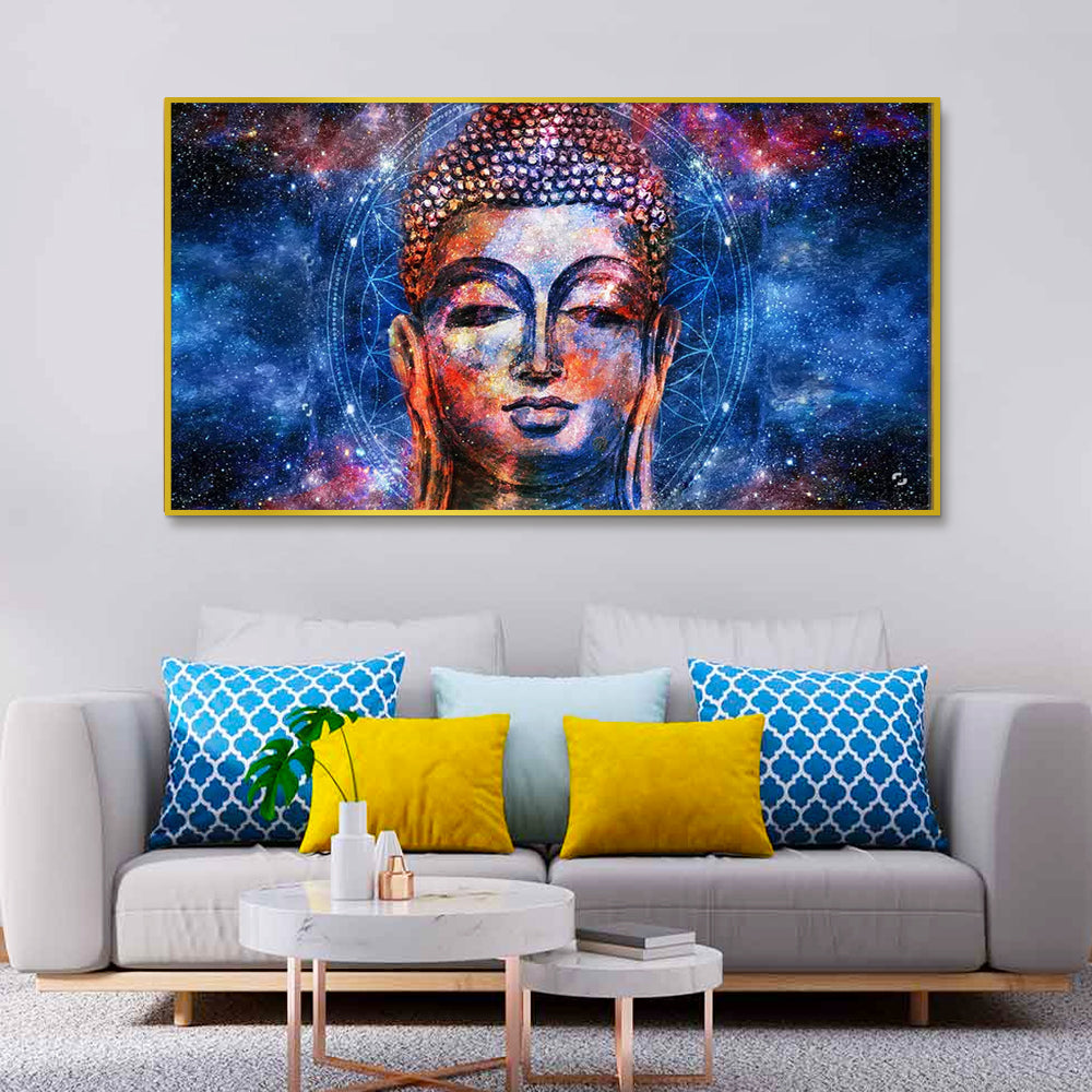 Smiling Calm Buddha Canvas Wall Painting Main image