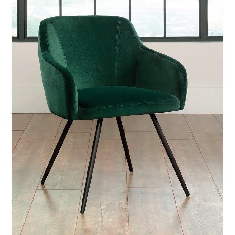 Aesthetic Green Velvet Accent Chair Secondary image