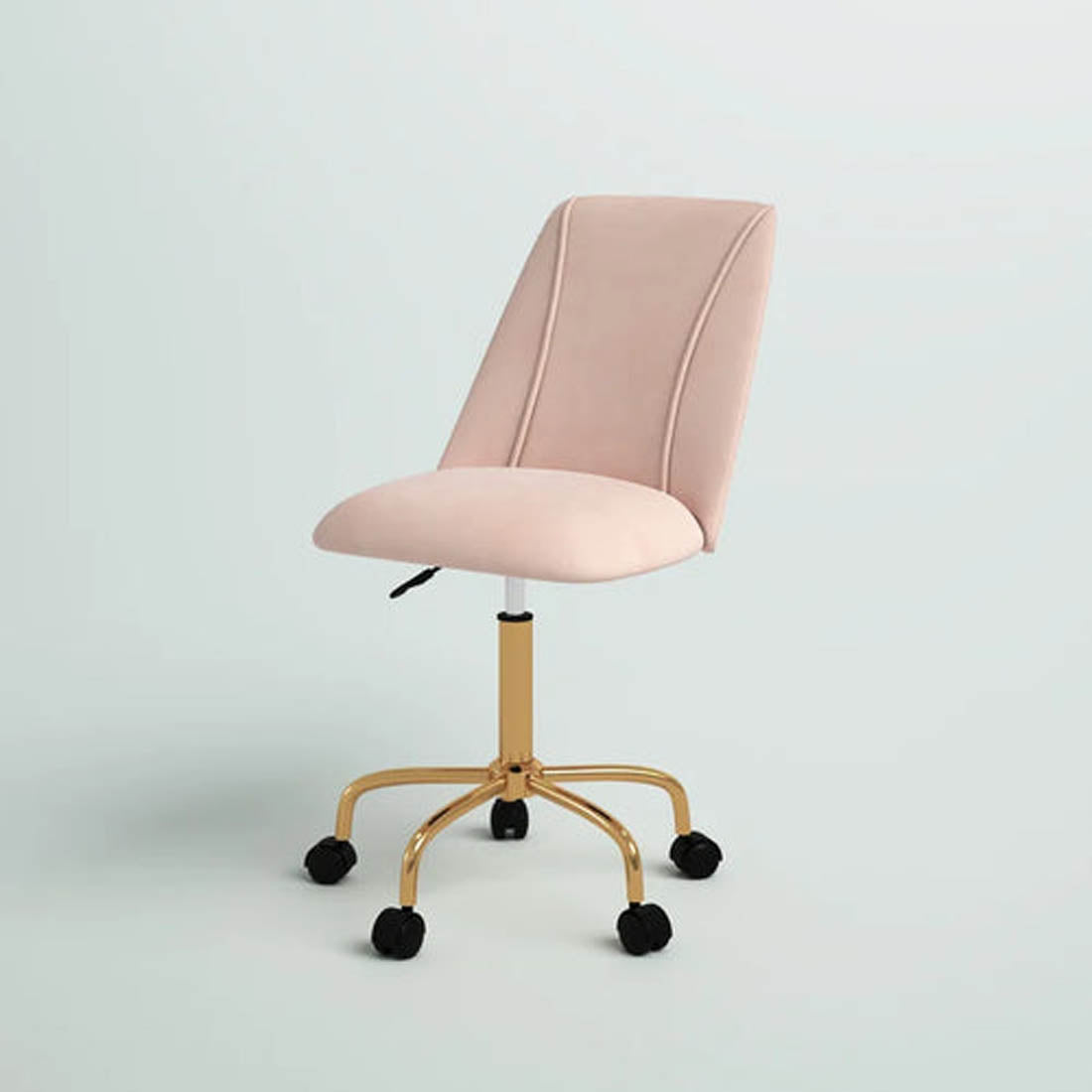 Baby Pink Velvet Luxury Swivel Chair Main image