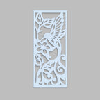 Beautiful Bird with Flower Backlit Wooden Wall Hanging with LED Night Light Walnut Finish