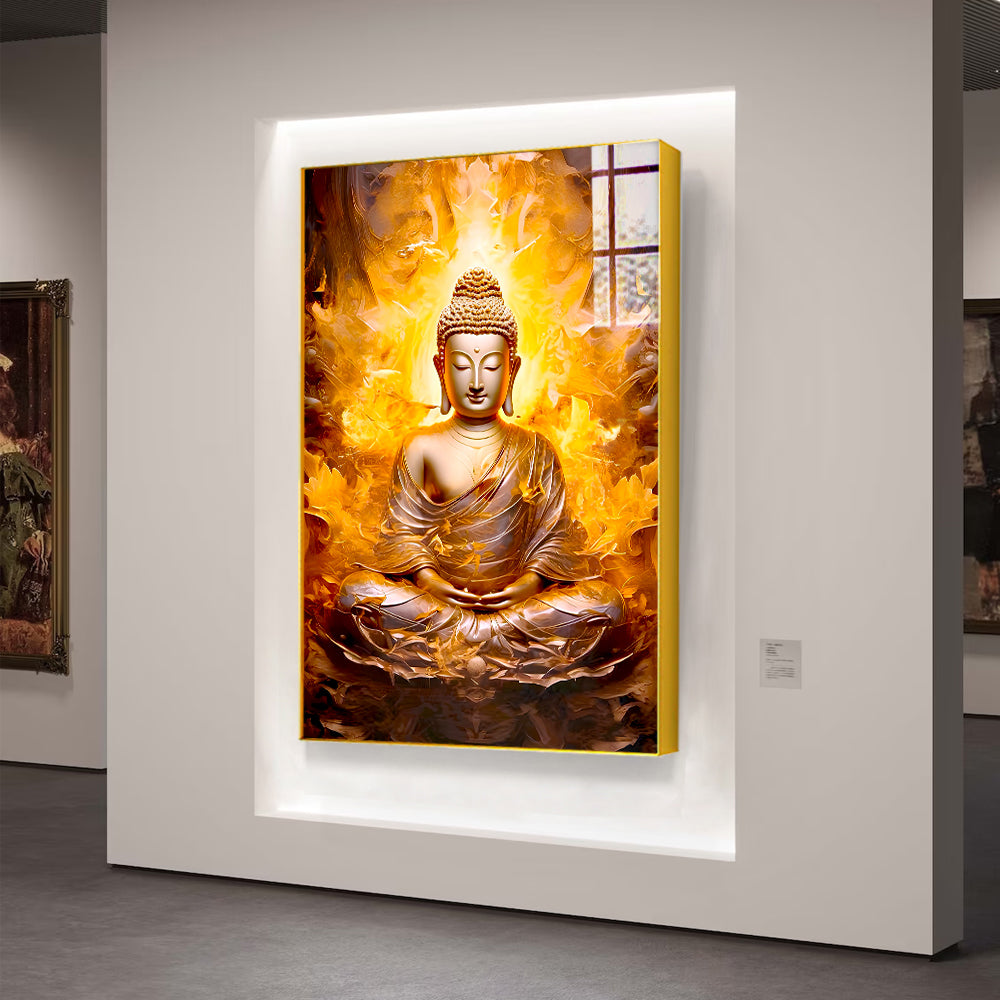 Beautiful Design Gautam Buddha Acrylic Wall Paintings & Arts Secondary image