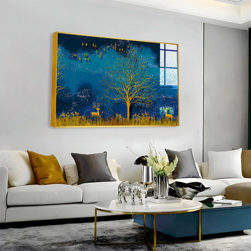 Beautiful Deer in Moon Light Acrylic Wall Paintings & Arts Secondary image