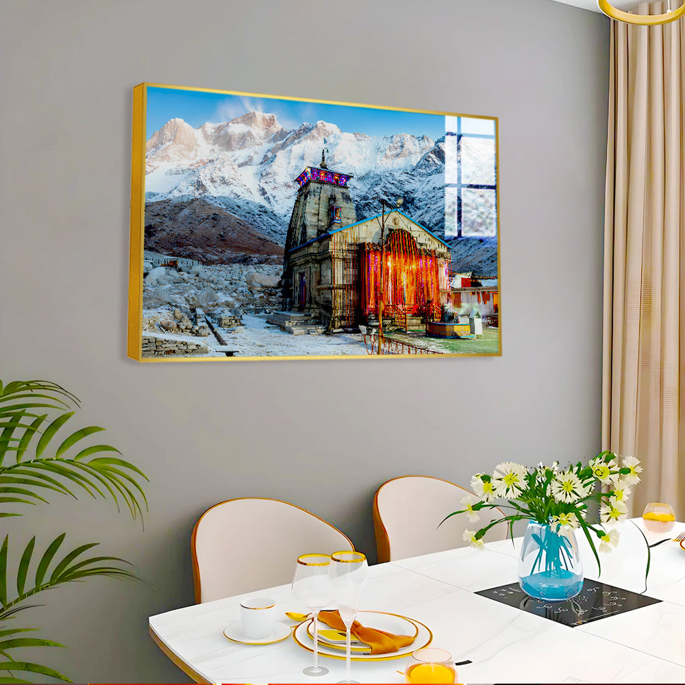 Beautiful Baba Kedarnath Dhaam Acrylic Wall Paintings & Arts Secondary image