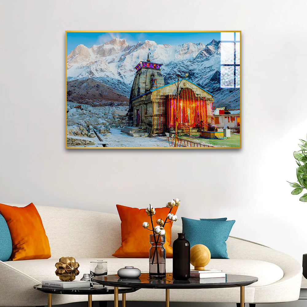 Beautiful Baba Kedarnath Dhaam Acrylic Wall Paintings & Arts Main image