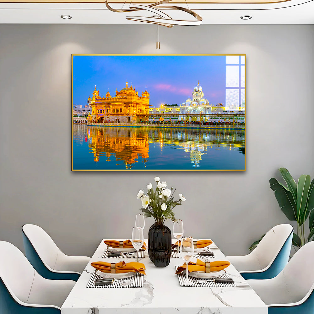 Beautiful Golden Temple Acrylic Wall Paintings & Arts Main image