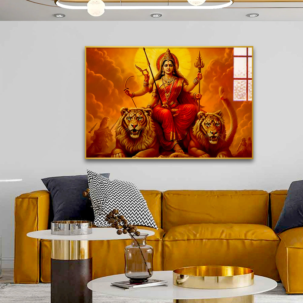 Auspicious Maa Durga Statue of Hindu Goddess Acrylic Wall Paintings & Arts Main image