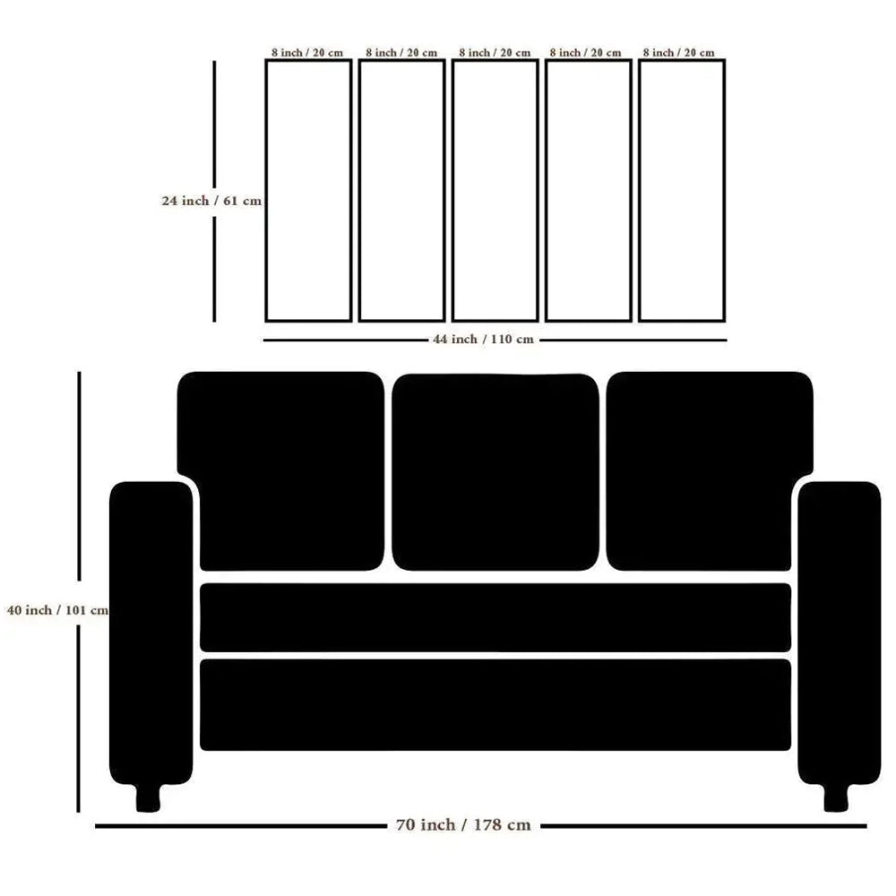 Beautiful Islamic Calligraphy Wall Paintings & Wall Art – 5 Panel Sets