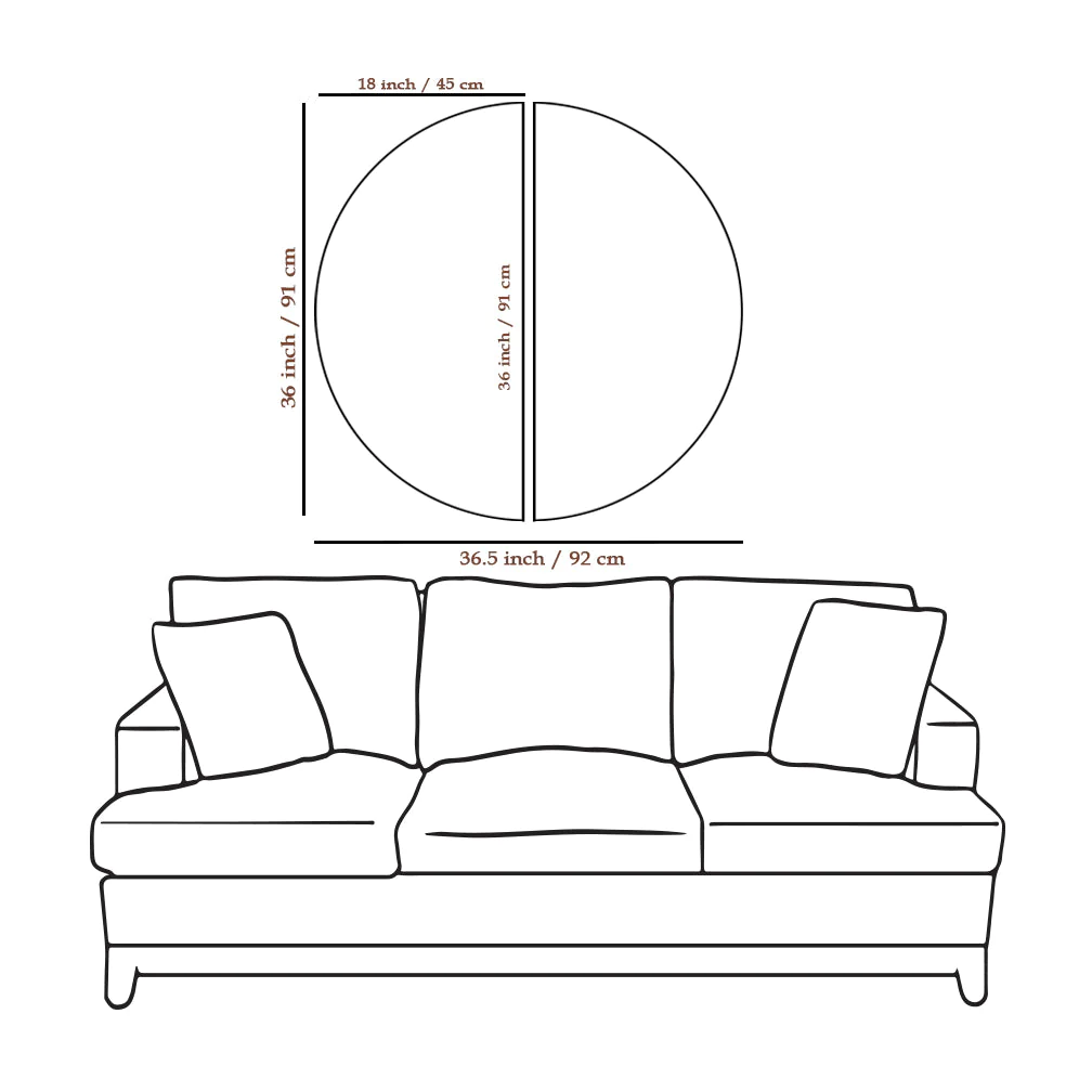 Abstract Design Semi Circle Canvas Printed Paintings & Arts