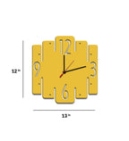 Yellow MDF Zig Zag Modern Wall Clock
